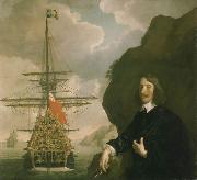 Sir Peter Lely Peter Pett and the Sovereign of the Seas. oil painting reproduction